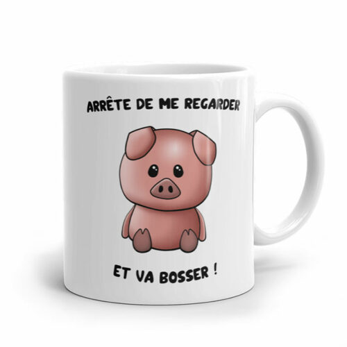 Un mug original cochon, un dessin de cochon adorable